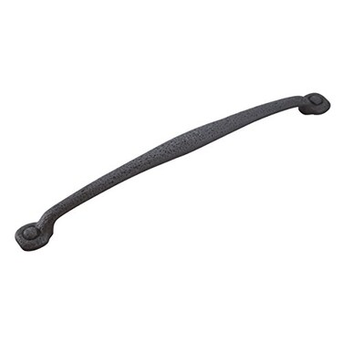 Hickory Hardware Solid Core Kitchen Cabinet Pulls Luxury Cabinet Handles Hardware for Doors  Dresser Drawers 18 Inch Hole Center Black Iron Refined Rustic Collection