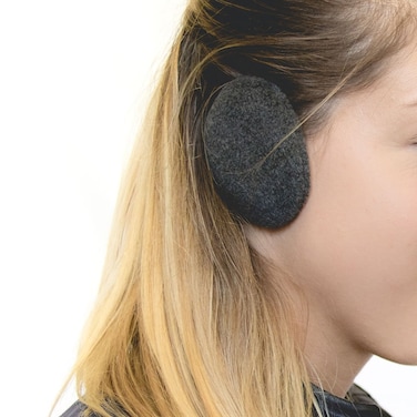 Sprigs Earbags Bandless Ear WarmersFleece Earmuffs with Thinsulate  Charcoal Large