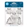 RM International Mini Snowfall Cookie Cutters Snowman Tree 3 Snowflakes 5Piece Set