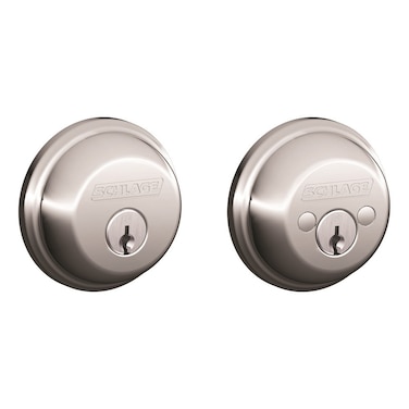 SCHLAGE B62N625 Deadbolt Keyed 2 Sides Bright Chrome