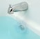 SlipX Solutions Bottomless Bath  Overflow Drain Cover for Tub  Best Gifts for Mom Spa  Bath Accessories  Drain Block Water Stopper Plug  Bath Essentials for Women  4 Diameter Clear