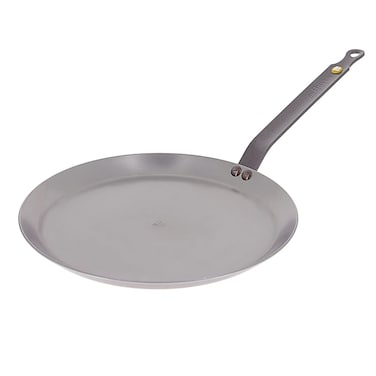de Buyer MINERAL B Carbon Steel Crepe  Tortilla Pan  12  Ideal for Making  Reheating Crepes Tortillas  Pancakes  Naturally Nonstick  Made in France