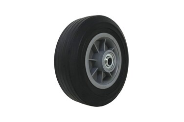 Shepherd Hardware 9600 8Inch Hand Truck Replacement Wheel Solid Rubber 212Inch Ribbed Tread 58Inch Bore Offset Axle