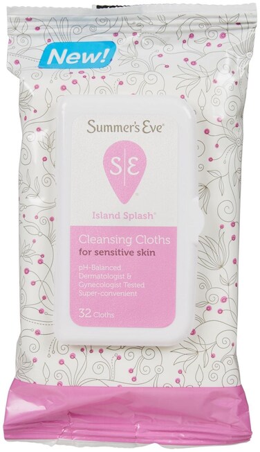 Summers Eve Cleansing Cloths Soft Pack Island Splash 32 Count
