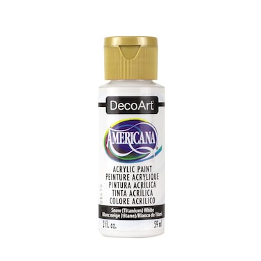 Americana Acrylics  Snow Titanium White White 2 fl oz
