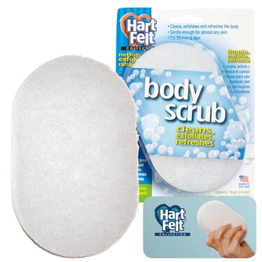 HartFelt Bath Sponge  Soft Exfoliating Body Sponge for Dead Skin  ChemicalFree bath scrubber for body  Cleanses Skin from Dirt  Excess Oil  Made in USA  1 Count