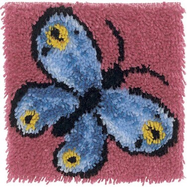 Wonderart LatchHook Kit Butterfly 12 X 12 4677