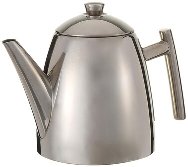 Frieling USA 188 Stainless Steel Teapot with Infuser Tea Warmer with Teapot Infuser for Loose Tea 22 Ounces