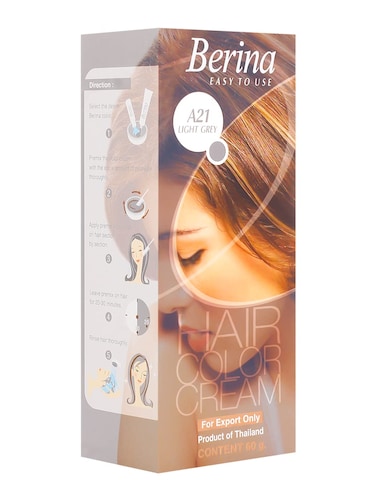 Hair Colour Permanent Hair Cream Dye Light Grey by Berina