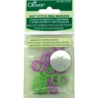 Clover Soft Stitch Ring Markers Multicoloured 5 Height 26 Length 02 Width