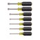 Klein Tools 631 Tool Set Made in USA Nut Driver Set wHex Nut Sizes 316 14 516 1132 38 716 and 12Inch on 3Inch Full Hollow Shaft 7Piece