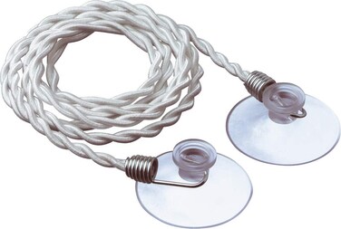 Go Travel Clothes Line EasytoHang Clothes Line with Polyester Rope and Rubber Suction Cups at Ends Ideal for Hotels Camping RVs Anywhere and Everywhere Travel Essentials 25 m 8 ft