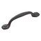 Hickory Hardware 1 Pack Solid Core Kitchen Cabinet Pulls Luxury Cabinet Handles Hardware for Doors  Dresser Drawers 334 Inch 96mm Hole Center Black Iron Refined Rustic Collection