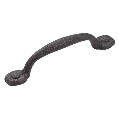 Hickory Hardware 1 Pack Solid Core Kitchen Cabinet Pulls Luxury Cabinet Handles Hardware for Doors  Dresser Drawers 334 Inch 96mm Hole Center Black Iron Refined Rustic Collection