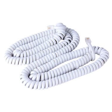 Trisonic 25 FT White Telephone Handset Cord Standard