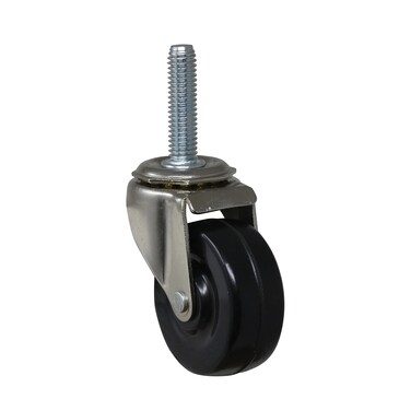 Shepherd Hardware 9344 2Inch Threaded Stem Casters 516Inch Stem Diameter 80lb Load Capacity Pack of 2  Black