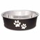 Loving Pets  Bella Bowls  Dog Food Water Bowl No Tip Stainless Steel Pet Bowl No Skid Spill Proof Small Espresso Brown