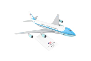SkyMarks Plastic SKR041 Air Force One Boeing 747200 VC25 1250 Scale Desktop Model with Stand