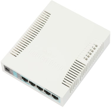 Mikrotik RB260GS CSS1065G1S small SOHO Switch 5x Gigabit Ethernet one SFP cage powered by an Atheros Switch Chip plastic case SwOS Original Version