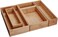 Lipper International 88005 Bamboo Wood Drawer Organizer Boxes Assorted Sizes 5Piece Set
