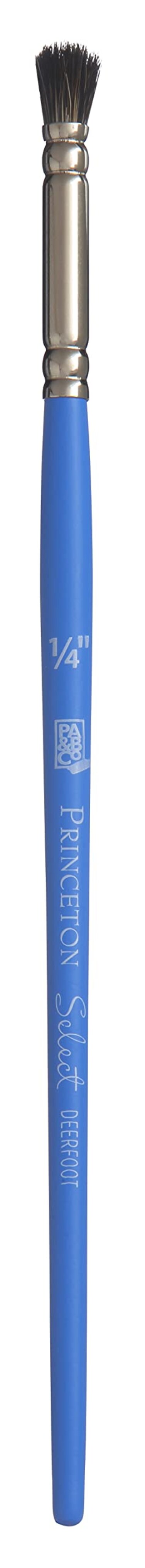 Princeton Artist Select Natural  Synthetic Hair Brush Deerfoot 14 Width Size 14 inch Blue