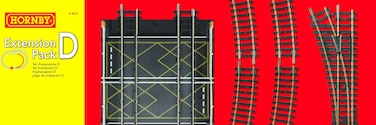 Hornby Hobby Train Tracks  R8224 Extension Pack D Track Pieces  Small Scale Model Accessories for Train Electric Railroad Supplies with HOOO Gauge Compatibility Curved Tracks