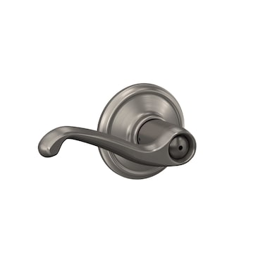 Schlage F40 FLA 619 Flair Door Lever Bed  Bath Privacy Lock Satin Nickel