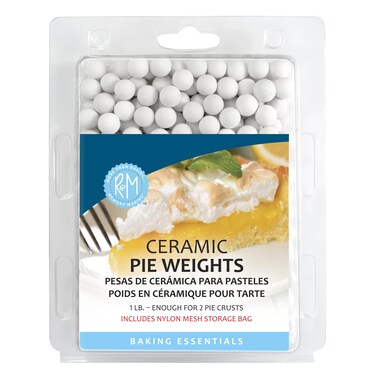 RM International Ceramic Pie Weights 1 lb with Mesh Storage Bag
