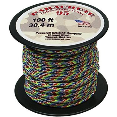 Pepperell 19mm Parachute Cord 100Feet TieDyeRainbow