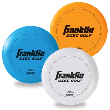 Franklin Sports Pro Disc Golf Discs Set  Equipment Starter Kit Driver MidRange Putter Discs Included  Full Frolf  Professional Set