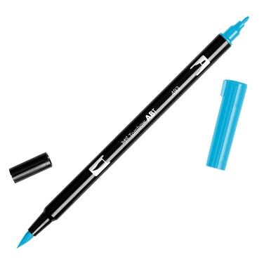 Tombow 56555 Dual Brush Pen Art Marker 493  Reflex Blue 1Pack Blendable Brush and Fine Tip Marker
