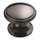 Amerock  Cabinet Knob  Black Nickel  114 inch 32 mm Diameter  Ravino  1 Pack  Drawer Knob  Cabinet Hardware