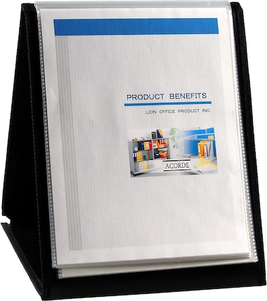 Lion FlipNTell Display BookNEasel Letter 20 Double Sided Pockets Vertical 1 Easel Display Book 39009V