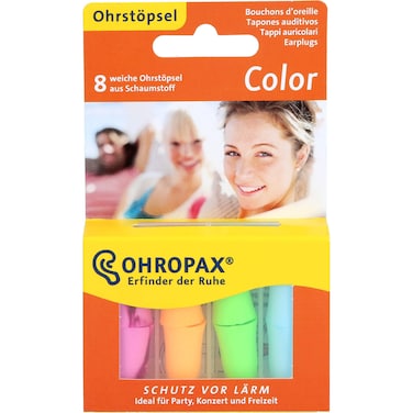 Ohropax Color Foam Ear Plugs 8 Ear Plugs
