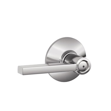 Schlage F40 LAT 625 Latitude Door Lever Bed  Bath Privacy Lock Bright Chrome