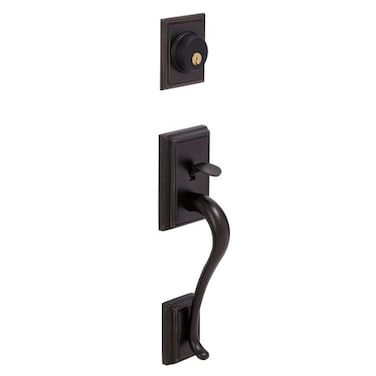 Schlage F58 ADD 505 Addison Exterior Handleset with Deadbolt Aged Bronze Exterior Half Only