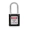 Master Lock 410BLK Lockout Tagout Safety Padlock with Key Black 025 in Shackle Diameter