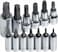 SK Tools USA 14 38  12 Drive 13 Piece Standard Chrome TORX Bit Socket Set T8  T60  84213
