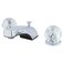 Kingston Brass KB921B Americana 8Inch Widespread Lavatory Faucet Twin Acrylic Handle with Brass PopUp Polished Chrome