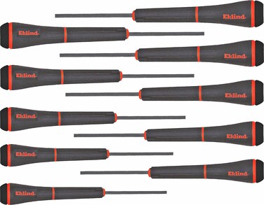 EKLIND 92300 PSD Hex allen Precision Screwdriver  10pc set SAE Inch Sizes 028532