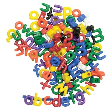 Roylco Lowercase Letter Bead Assorted Colors Pack of 288