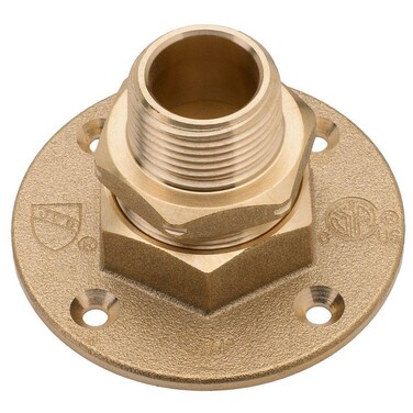 HomeFlex 11464008 34Inch Brass Corrugated Stainless Steel Tubing x MIPT Termination Flange