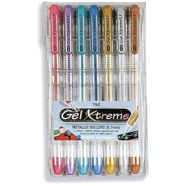 Yasutomo GX1007 Gel Xtreme Metallic Pens Package of 7