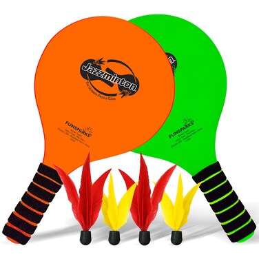Funsparks Paddle Ball Jazzminton Game  AllSeason IndoorOutdoor Racquet Game for Active Play