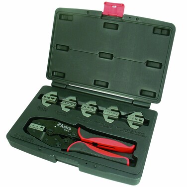 Astro Pneumatic Tool 9477 7Piece Professional Quick Interchangeable Ratchet Crimping Tool Set