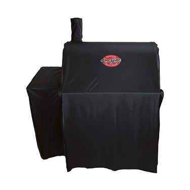 CharGriller Durable Polyester Grill and Smoker Cover with Waterproof Material PVC Lining and Extendable Design in Black 46L x 23W x 485H Model 5555