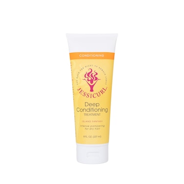 Jessicurl Deep Conditioning Treatment Island Fantasy 8 Fl oz Deep Conditioner for Dry Damaged Hair great Anti Frizz Hair Mask and Leave in Conditioner for Curly Hair