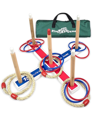 Elite Sportz Ring Toss Games for Kids  Indoor Holiday Fun or Outdoor Yard Game for Adults  Family  Easy to Set Up wCompact Carry  Backyard Toys Gifts for Boys and Girls
