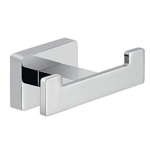 Gedy 442613 Atena Square Wall Mounted Double Hook Chrome