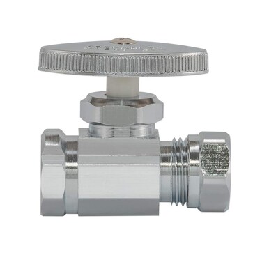Eastman MultiTurn Straight Stop Valve 12 Inch FIP x 12 Inch or 716 Inch Slip Joint Connection Chrome Plated 04327LF